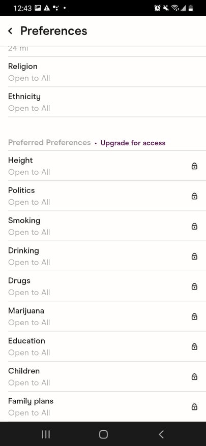 Hinge-Preferred-preferences