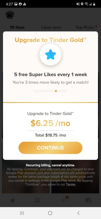 Tinder-Gold-price