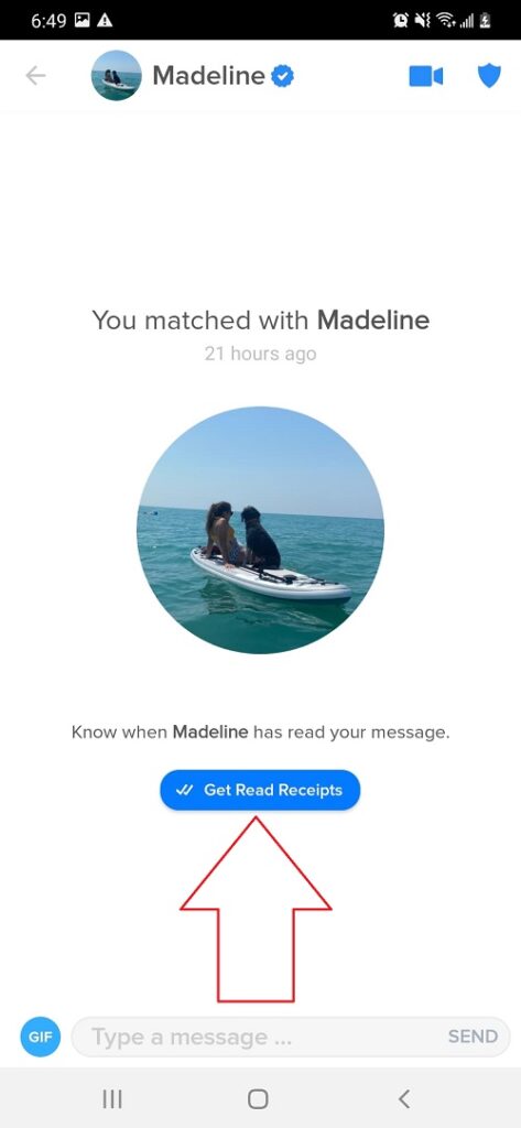 Does double check mark mean it's been read? Or would it say read? : r/Tinder